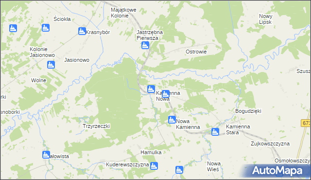 mapa Kamienna Nowa, Kamienna Nowa na mapie Targeo