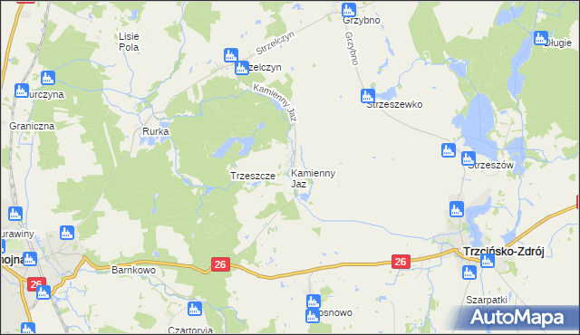 mapa Kamienny Jaz, Kamienny Jaz na mapie Targeo