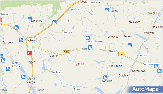 mapa Kamlarki, Kamlarki na mapie Targeo