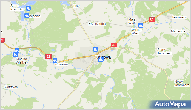 mapa Kargowa, Kargowa na mapie Targeo