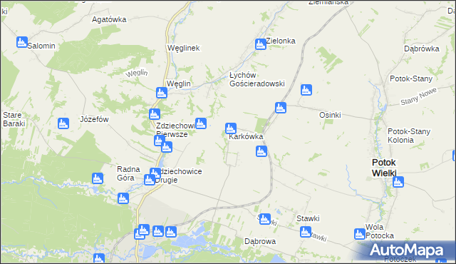 mapa Karkówka, Karkówka na mapie Targeo