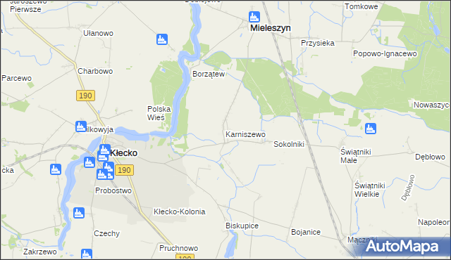 mapa Karniszewo, Karniszewo na mapie Targeo