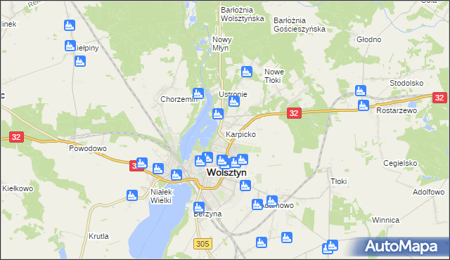 mapa Karpicko, Karpicko na mapie Targeo