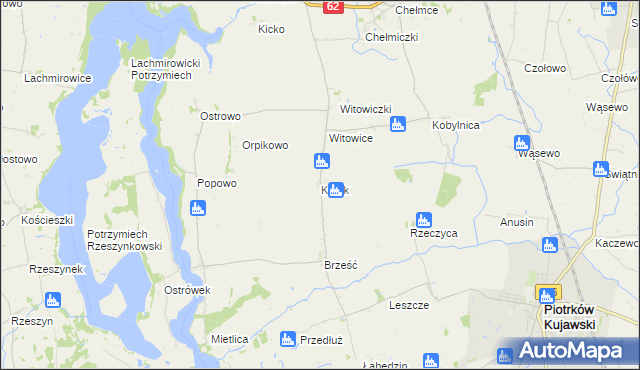 mapa Karsk gmina Kruszwica, Karsk gmina Kruszwica na mapie Targeo