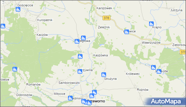 mapa Kaszówka, Kaszówka na mapie Targeo