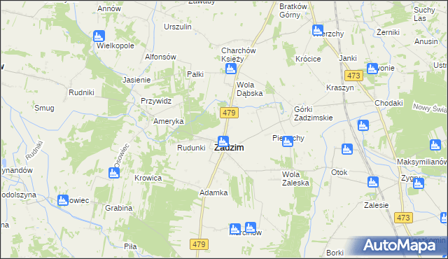 mapa Kazimierzew, Kazimierzew na mapie Targeo