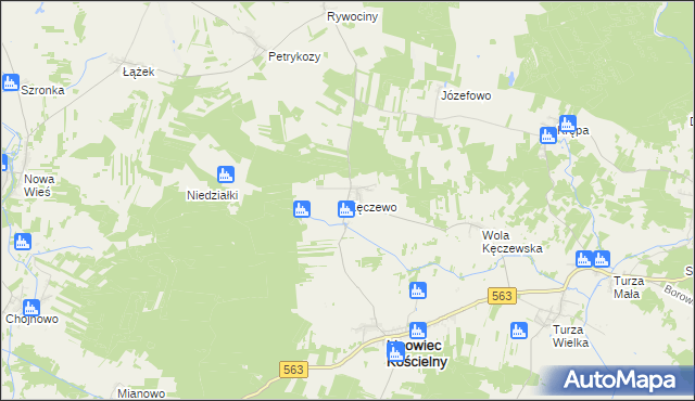 mapa Kęczewo, Kęczewo na mapie Targeo