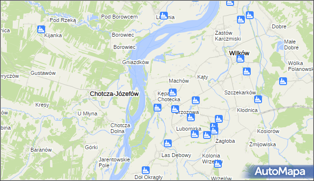 mapa Kępa Chotecka, Kępa Chotecka na mapie Targeo
