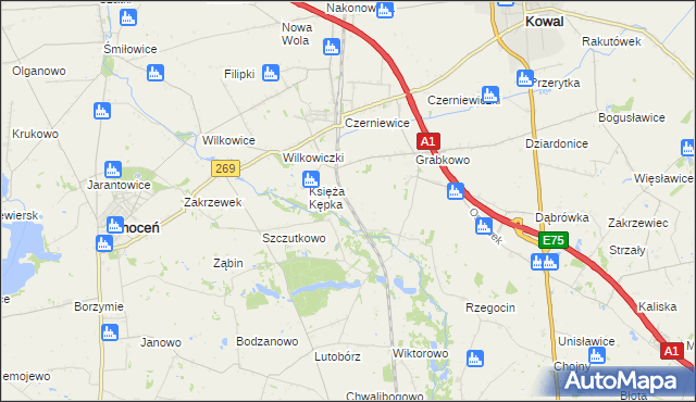 mapa Kępka Szlachecka, Kępka Szlachecka na mapie Targeo