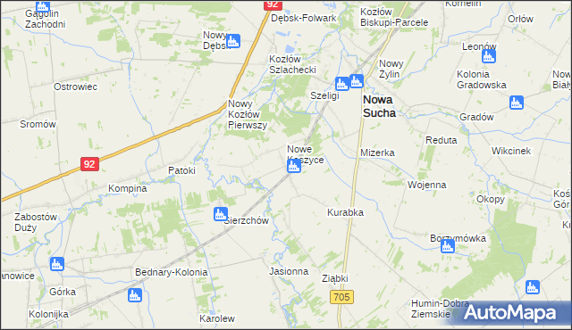 mapa Kęszyce-Wieś, Kęszyce-Wieś na mapie Targeo