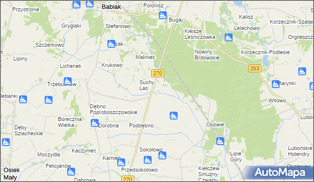mapa Kiejsze, Kiejsze na mapie Targeo