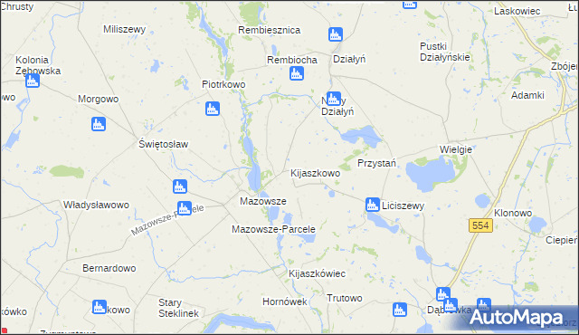 mapa Kijaszkowo gmina Czernikowo, Kijaszkowo gmina Czernikowo na mapie Targeo