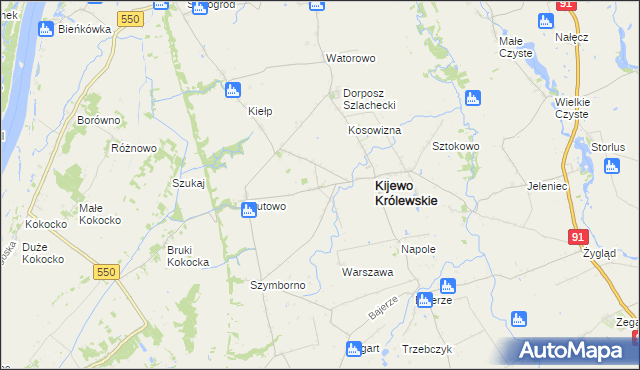 mapa Kijewo Szlacheckie, Kijewo Szlacheckie na mapie Targeo