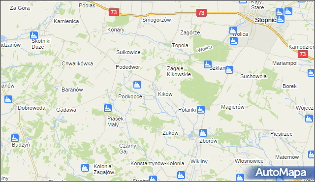 mapa Kików, Kików na mapie Targeo