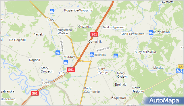 mapa Kisielnica, Kisielnica na mapie Targeo