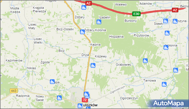 mapa Kiszewy, Kiszewy na mapie Targeo