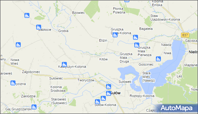mapa Kitów, Kitów na mapie Targeo
