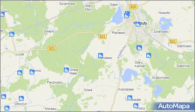 mapa Kleczewo, Kleczewo na mapie Targeo