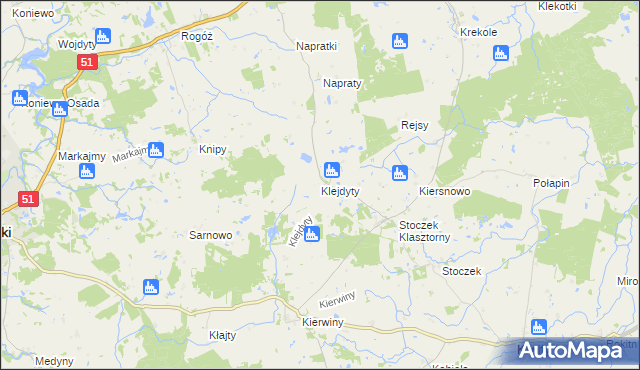 mapa Klejdyty, Klejdyty na mapie Targeo