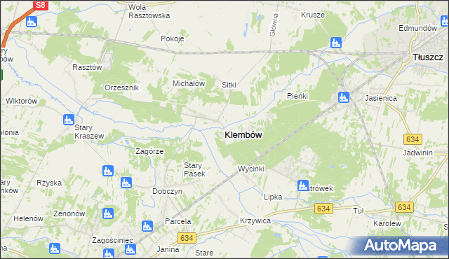 mapa Klembów, Klembów na mapie Targeo
