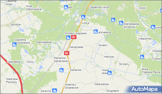 mapa Kleniew, Kleniew na mapie Targeo