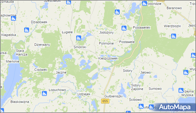 mapa Kleszczówek, Kleszczówek na mapie Targeo