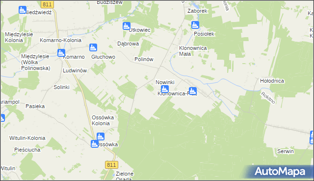 mapa Klonownica-Plac, Klonownica-Plac na mapie Targeo