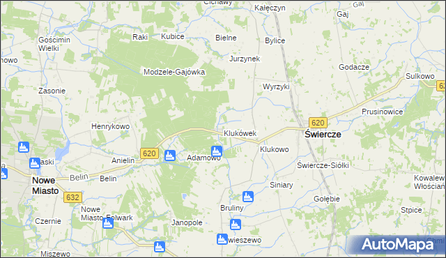 mapa Klukówek, Klukówek na mapie Targeo