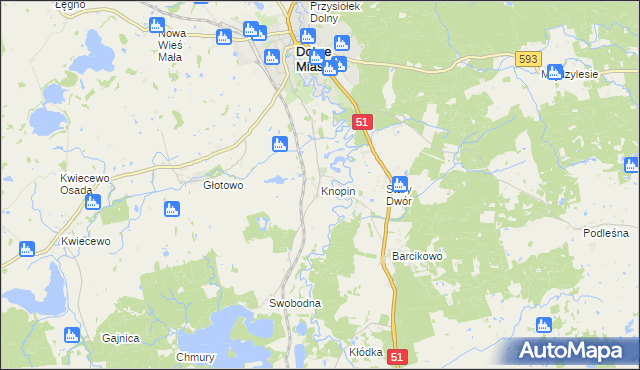 mapa Knopin, Knopin na mapie Targeo