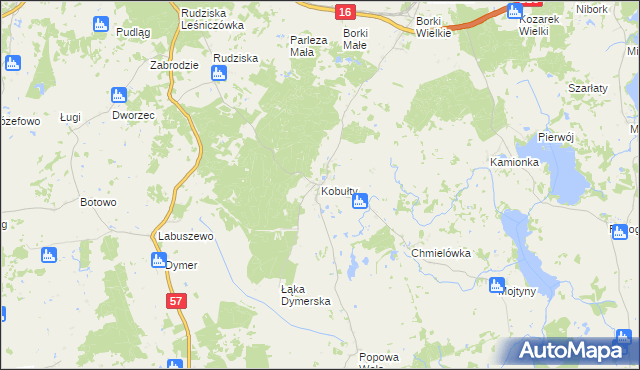 mapa Kobułty, Kobułty na mapie Targeo