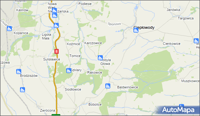 mapa Kobyla Głowa, Kobyla Głowa na mapie Targeo