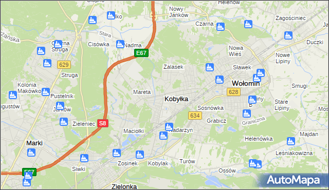 mapa Kobyłka, Kobyłka na mapie Targeo