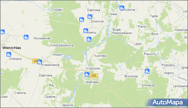 mapa Kochlew, Kochlew na mapie Targeo