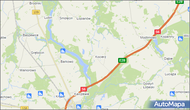 mapa Kocierz, Kocierz na mapie Targeo