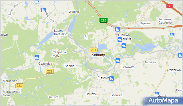mapa Kolbudy, Kolbudy na mapie Targeo