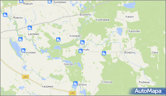 mapa Kołki, Kołki na mapie Targeo