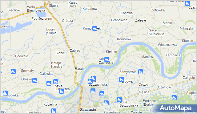 mapa Kółko Żabieckie, Kółko Żabieckie na mapie Targeo