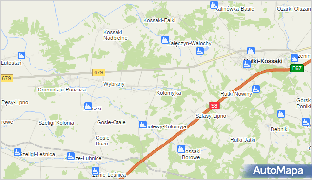 mapa Kołomyjka, Kołomyjka na mapie Targeo