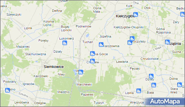 mapa Kolonia Chorzew, Kolonia Chorzew na mapie Targeo
