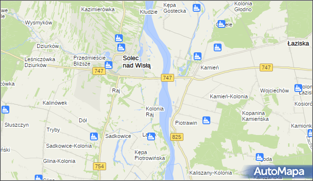 mapa Kolonia Nadwiślańska, Kolonia Nadwiślańska na mapie Targeo
