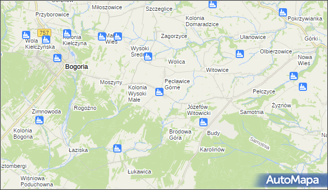 mapa Kolonia Pęcławska, Kolonia Pęcławska na mapie Targeo