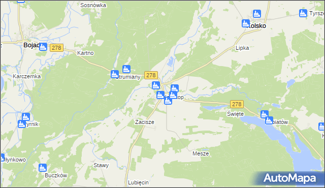 mapa Konotop gmina Kolsko, Konotop gmina Kolsko na mapie Targeo