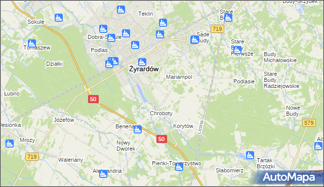 mapa Korytów A, Korytów A na mapie Targeo