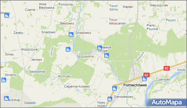 mapa Kosewko, Kosewko na mapie Targeo