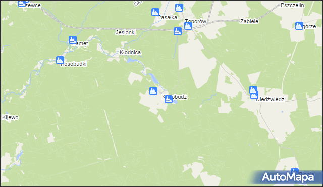 mapa Kosobudz, Kosobudz na mapie Targeo