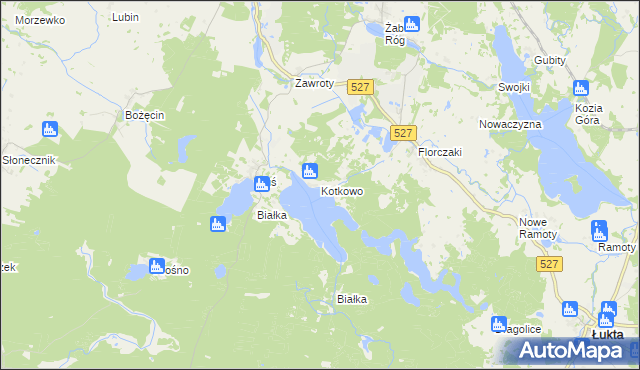 mapa Kotkowo gmina Łukta, Kotkowo gmina Łukta na mapie Targeo