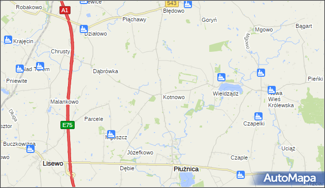 mapa Kotnowo, Kotnowo na mapie Targeo