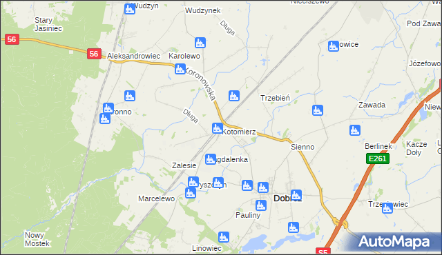mapa Kotomierz, Kotomierz na mapie Targeo
