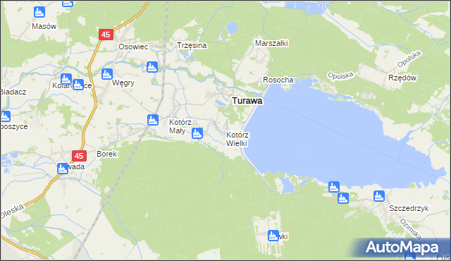 mapa Kotórz Wielki, Kotórz Wielki na mapie Targeo