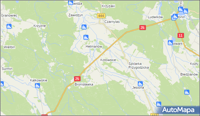 mapa Kotowskie, Kotowskie na mapie Targeo